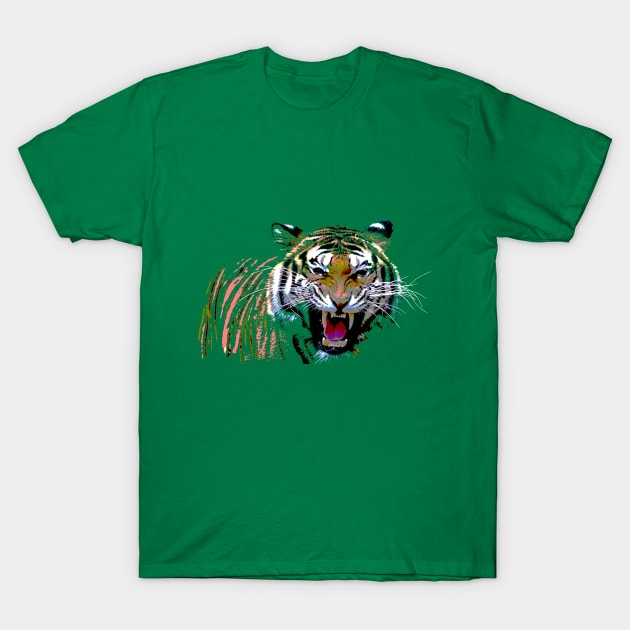 Angry Tiger T-Shirt by TeMan